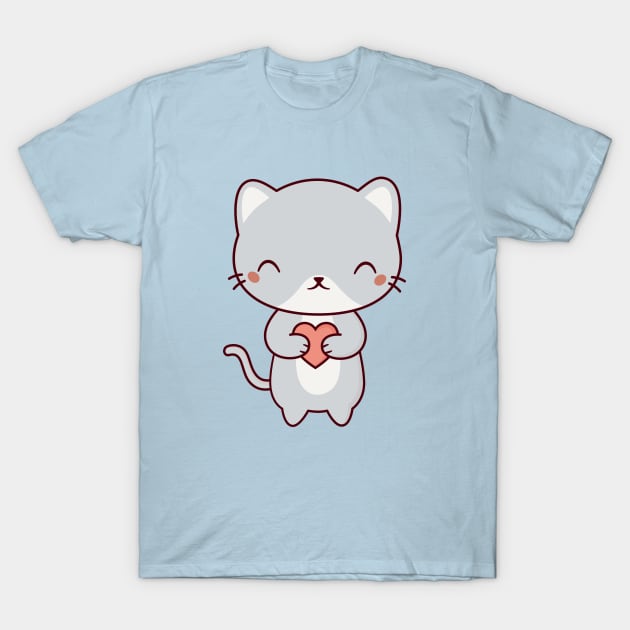 Kawaii Cute Cat Kitten T-Shirt by happinessinatee